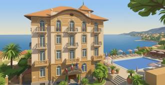 Prestige-hotelli ensimmäisellä rivillä Forte dei Marmi myynnissä